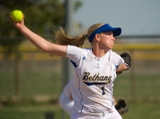 Sophomore Stephanie Tyler Pitches during a game last spring